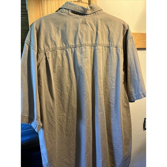 NOBLE Outfitters Canvas Weathered Work Shirt Mens Sz XLT Short Sleeve Button Up - Picture 10 of 10